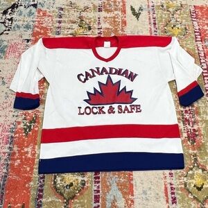 Vintage 90s Canadian Lock & Safe Club Hockey Sports 1990s Jersey
